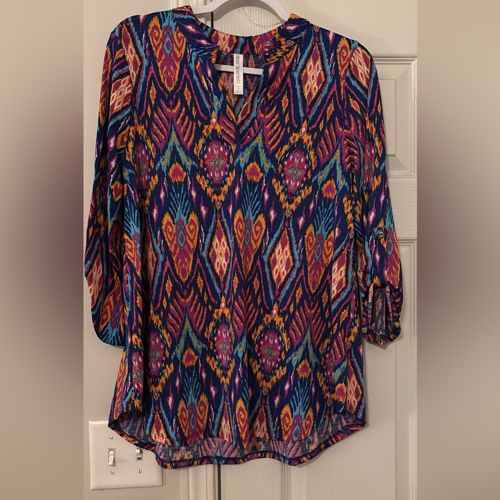 Vibrant Multicolor Patterned Blouse